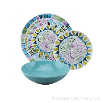 Nouveaux styles décalcomanies Vaisselle de vaisselle en porcelaine